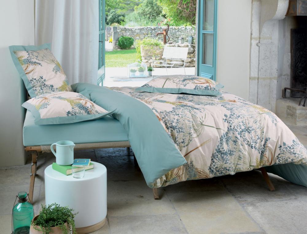 Housse de couette 2 personnes - 240x220 cm - Agapanthe - Coloris Unique - Linvosges