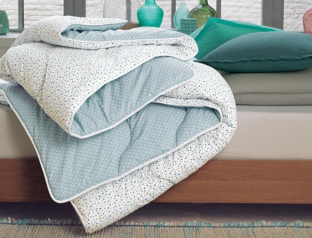 Couette été 2 pers. - 240x220 cm - Confort Confettis été - Bleu Multicolore - Linvosges