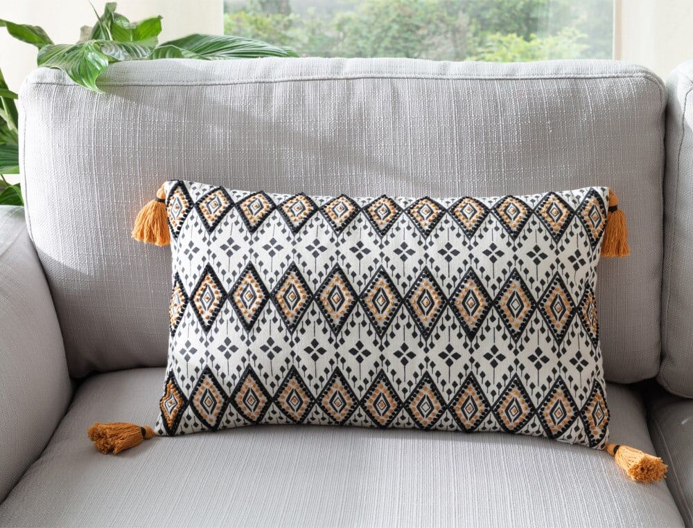 Coussin imprimé - 30x50 cm - Itinéraire d'Ailleurs - Coloris Unique - Linvosges