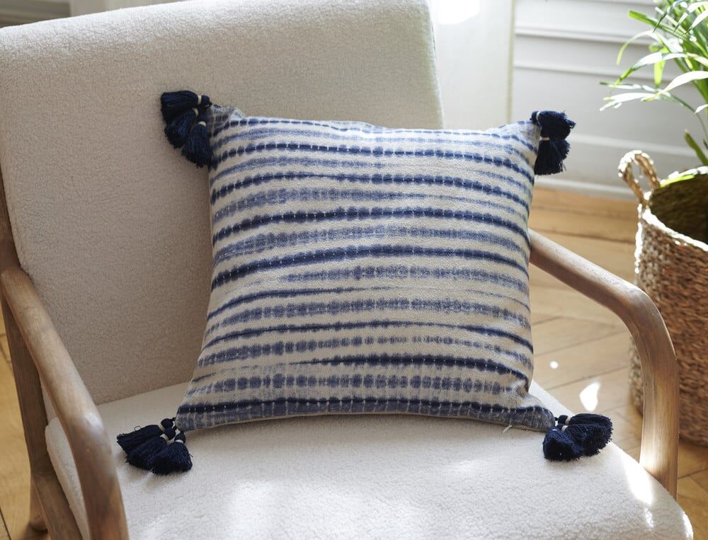 Coussin imprimé rayures - 45x45 cm - Bellattitude - Coloris Unique - Linvosges