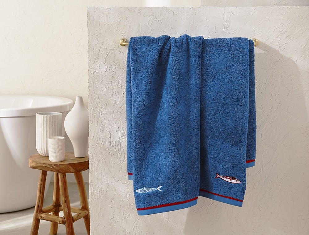 Drap de bain - 70x140 cm - Du côté de Belle-Île brodé - Coloris Unique - Linvosges