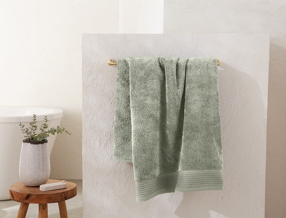 Drap de bain - 100x150 cm - Riviera - Vert Cèdre - Linvosges
