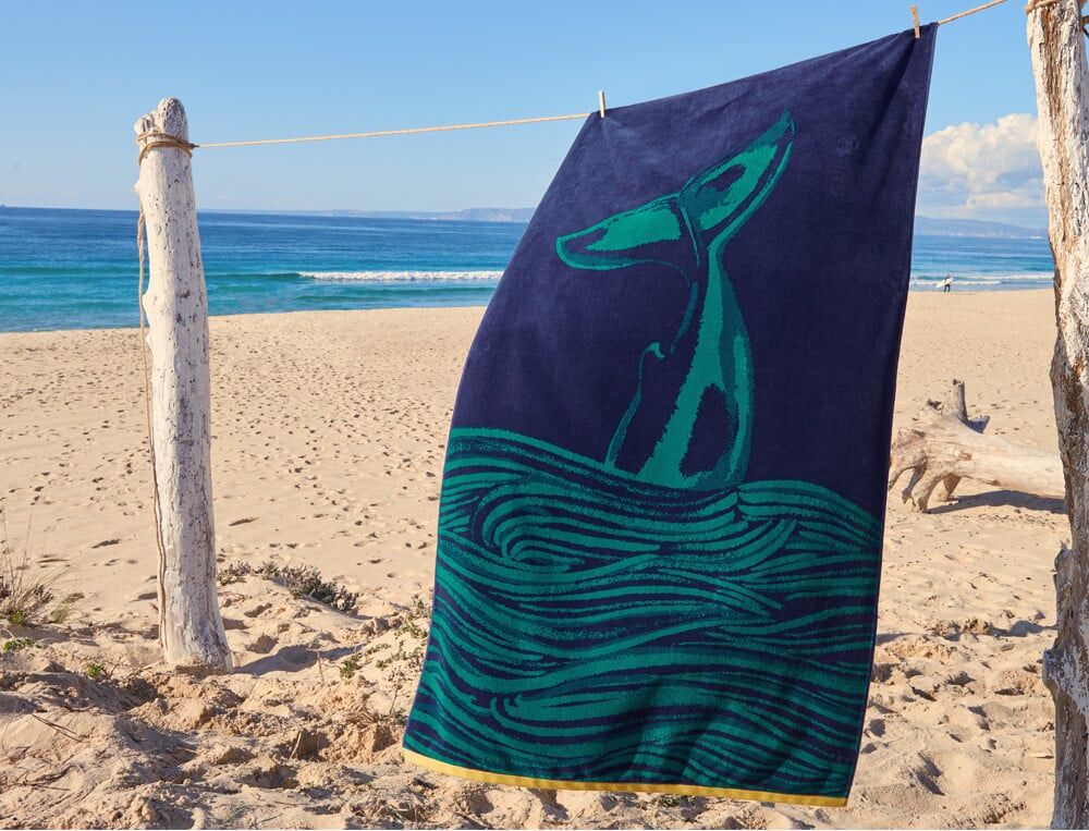 Drap de plage - 100x180 cm - Sous les vagues - Coloris Unique - Linvosges