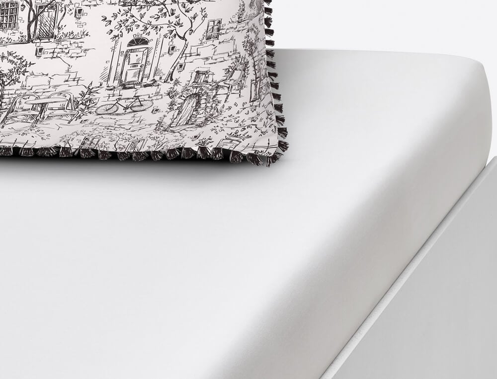 Drap-housse 1 personne bonnet 35 cm - 90x190 cm - Au pied de la butte - Coloris Unique - Linvosges