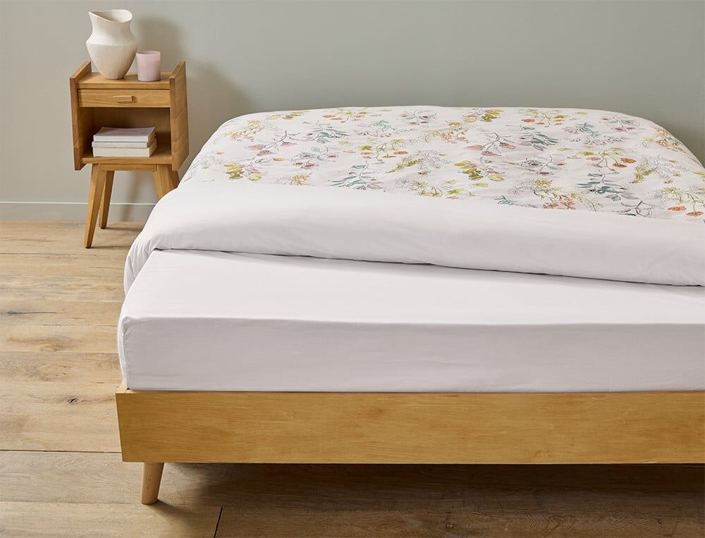 Drap-housse 2 pers. bonnet 35 cm - 140x190 cm - En aquarelle - Coloris Unique - Linvosges