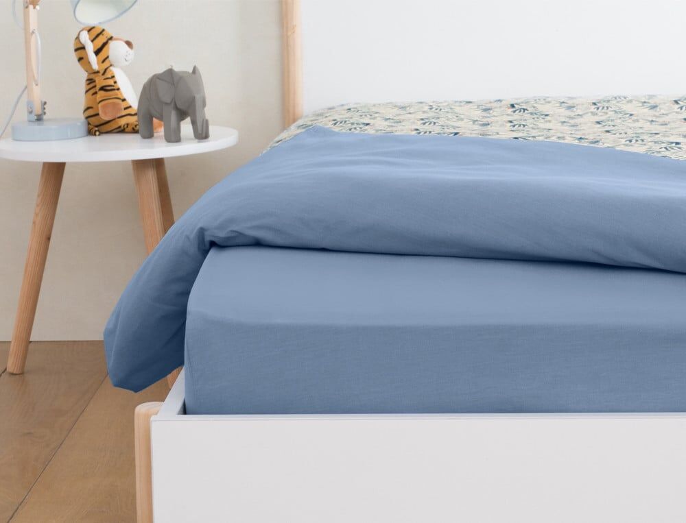 Drap-housse enfant 1 pers. bonnet 30 cm - 90x190 cm - Partie de cache-cache - Coloris Unique - Linvosges