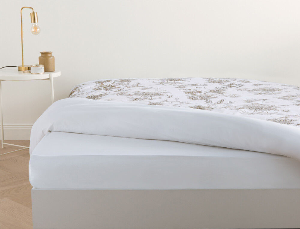 Drap-housse 2 pers. bonnet 35 cm - 180x200 cm - Instants précieux - Coloris Unique - Linvosges