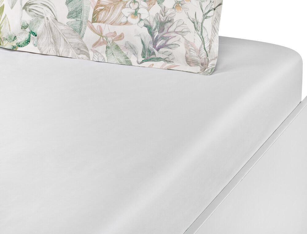 Drap Housse Coton Fin Lave Blanc Naturel Bonnet 35 Cm Jardin De Bagatelle Linvosges