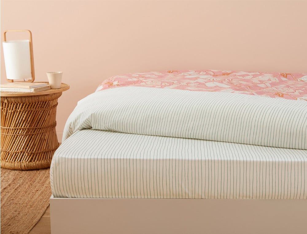 Drap-housse 1 pers. bonnet 35 cm - 90x190 cm - Les Grenadines - Coloris Unique - Linvosges