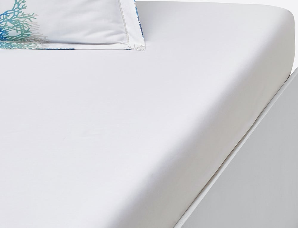 Drap-housse 2 personnes bonnet 35 cm - 180x200 cm - Mer du Sud - Coloris Unique - Linvosges