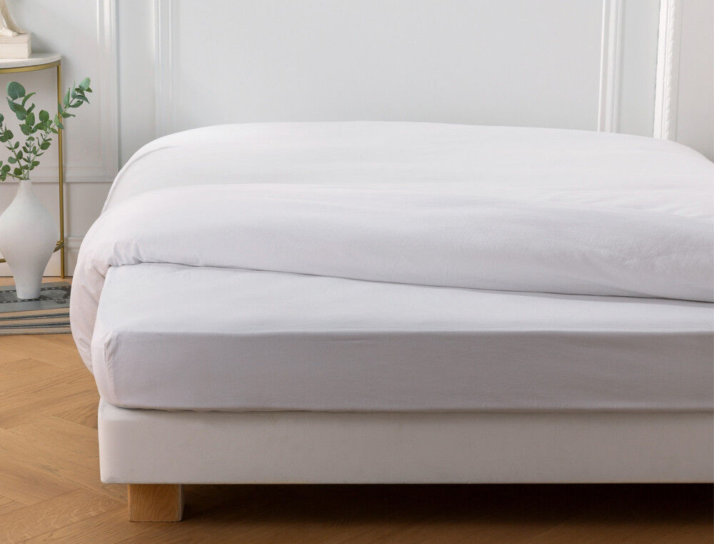 Drap-housse 2 pers. bonnet 35 cm - 140x190 cm - Ornement - Coloris Unique - Linvosges