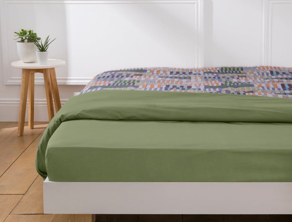 Drap-housse 2 pers. bonnet 35cm - 140x190 cm - Palette d'artiste - Coloris Unique - Linvosges