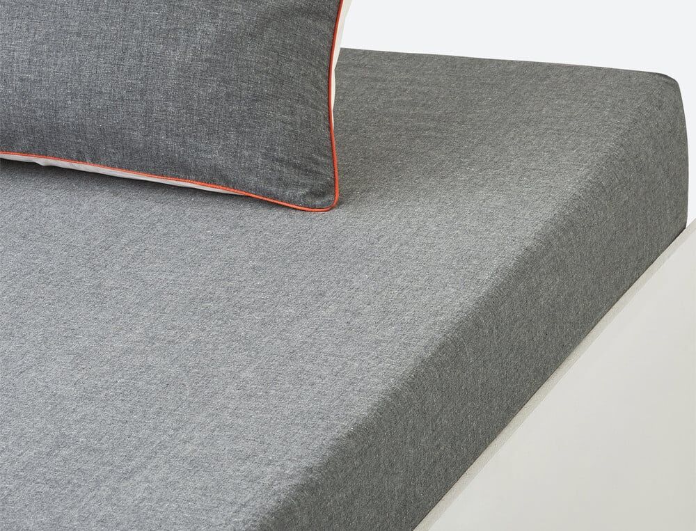 Drap-housse 2 personnes bonnet 35 cm - 160x200 cm - Piste noire - Coloris Unique - Linvosges
