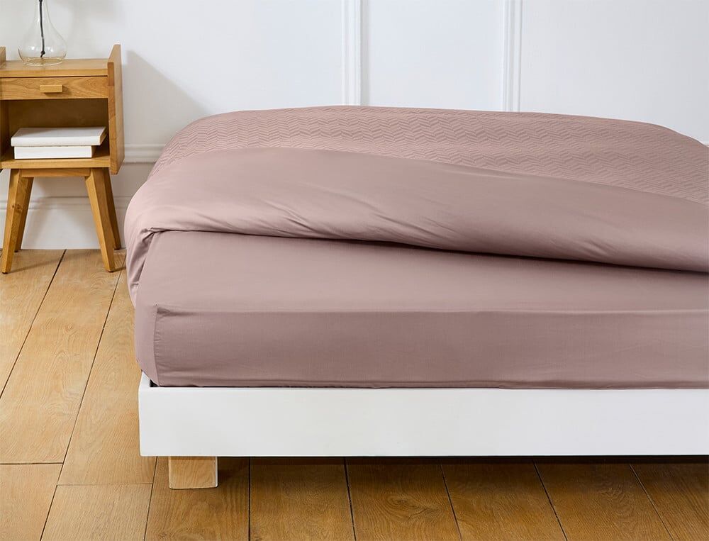 Drap-housse 2 pers. bonnet 35 cm - 200x200 cm - Sonate - Iode - Linvosges