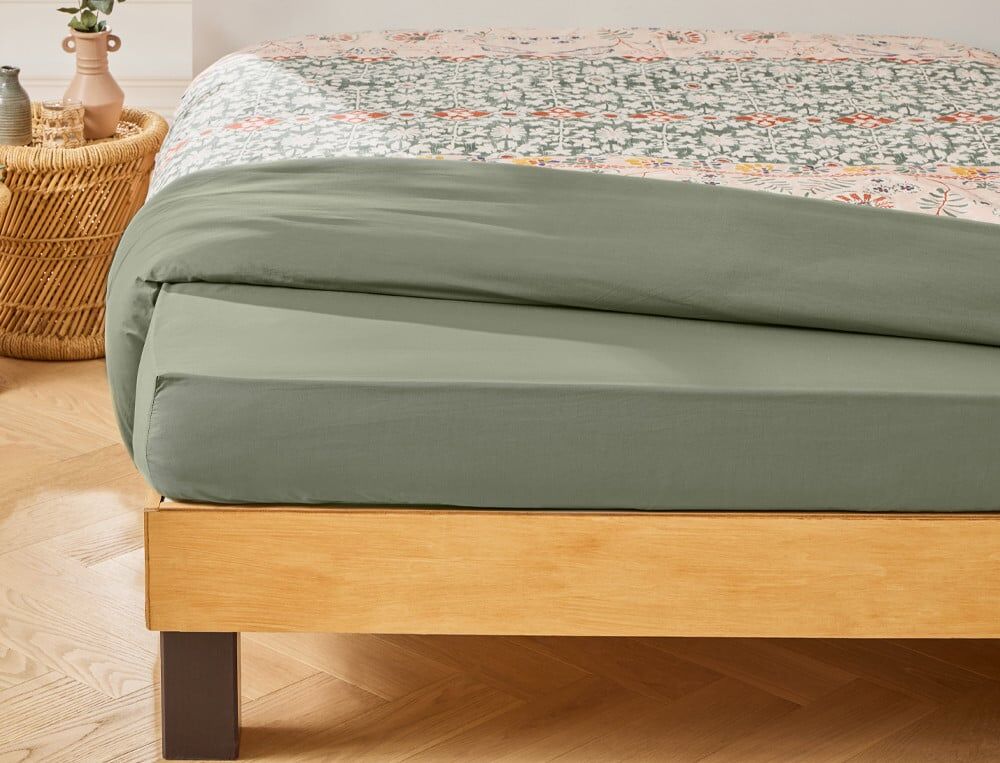 Drap-housse 1 pers. bonnet 35 cm - 90x190 cm - Vent d?est - Coloris Unique - Linvosges