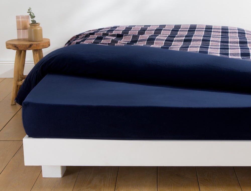 Drap-housse 2 personnes bonnet 35 cm - 140x190 cm - Vermont - Coloris Unique - Linvosges