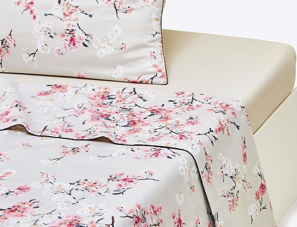 Drap 2 personnes - 270x310 cm - Pommier du Japon - Coloris Unique - Linvosges