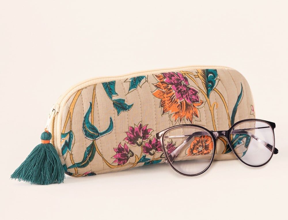 Etui à lunettes matelassé - 19x8 cm - Poèmes d?ailleurs - Coloris Unique - Linvosges