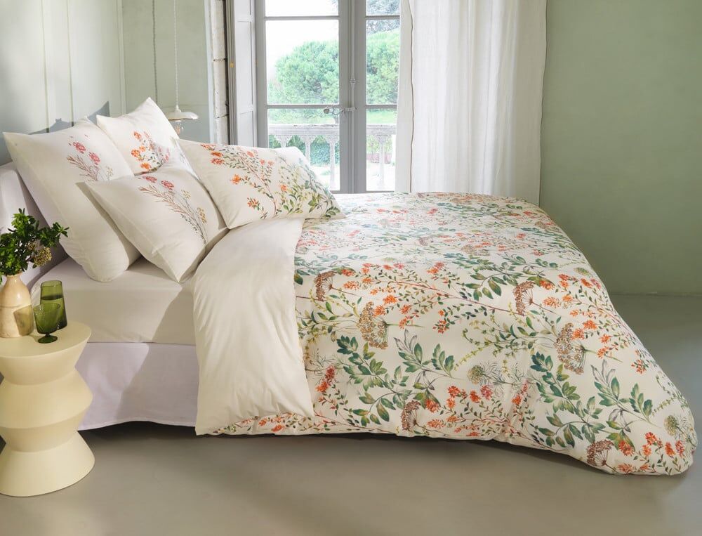 Housse de couette 2 pers. - 200x200 cm - Balade folk - Coloris Unique - Linvosges