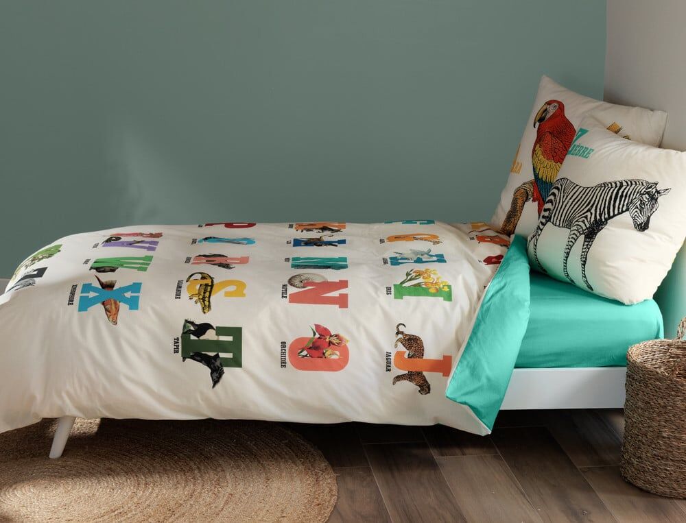 Housse de couette 1 pers. - 140x200 cm - Deyrolle - Coloris Unique - Linvosges