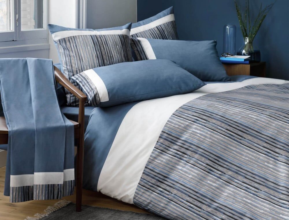 Housse de couette 1 personne - 140x200 cm - Infiniment bleu - Coloris Unique - Linvosges