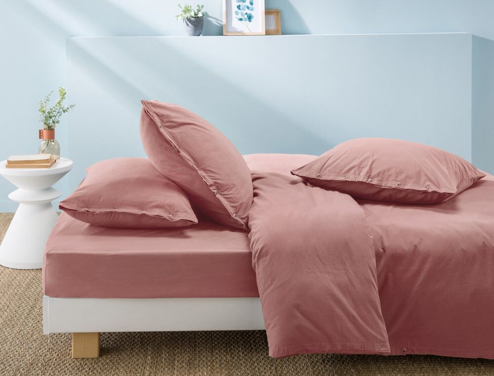 Housse de couette 2 pers. - 260x240 cm - Percale lavée - Gris - Linvosges