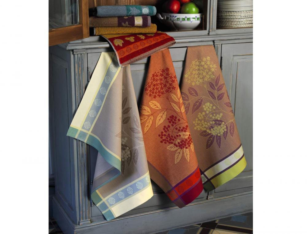 3 torchons et 3 essuie-mains - taille unique - Pack Herbier - Coloris Unique - Linvosges
