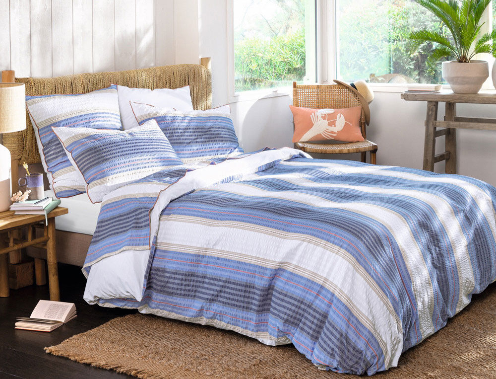 Drap-housse 2 pers. bonnet 35 cm - 180x200 cm - Éclat marin - Coloris Unique - Linvosges