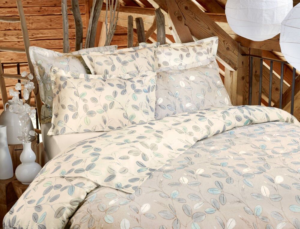 Taie d'oreiller carrée - 65x65 cm - Fleur des neiges vanille - Coloris Unique - Linvosges