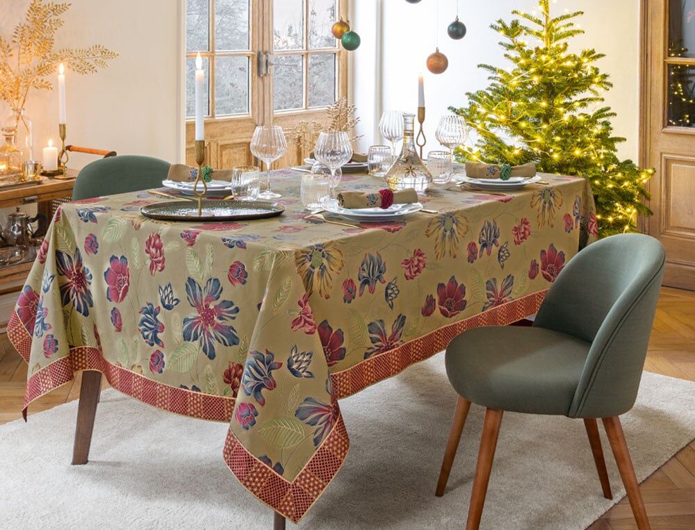 Nappe ronde - Ø 180 cm - D'or et d'épices - Coloris Unique - Linvosges