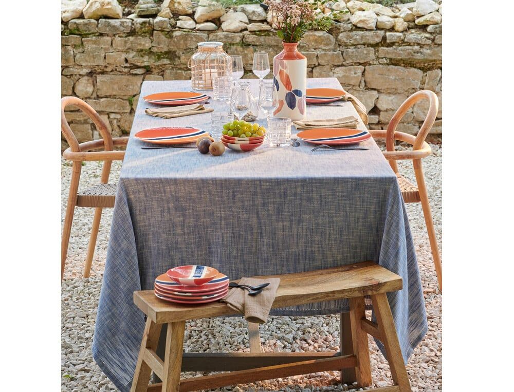 Nappe rectangulaire - 160x200 cm - En toute simplicité - Potiron - Linvosges