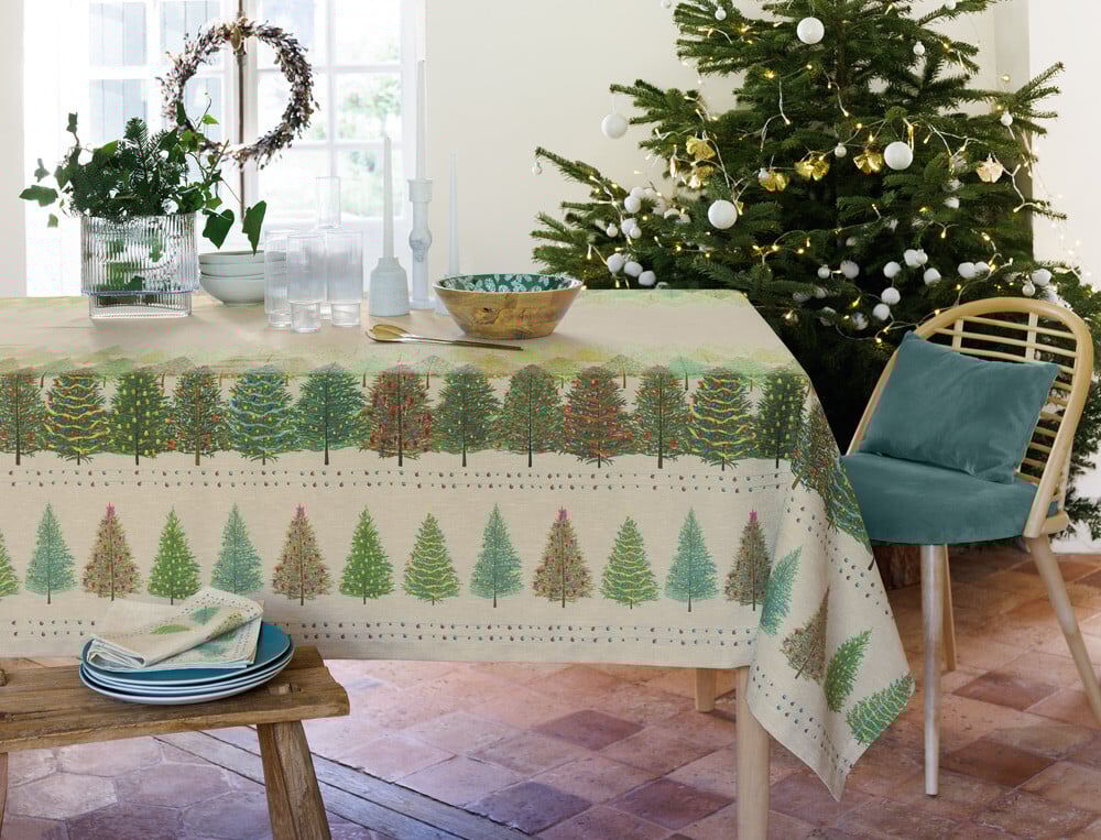 Nappe carrée - 170x170 cm - Épicéa - Coloris Unique - Linvosges
