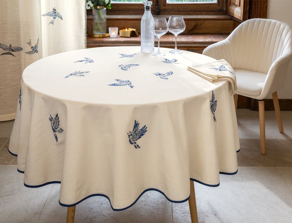 Nappe rectangulaire - 160x200 cm - La table d'Aphrodite - Coloris Unique - Linvosges