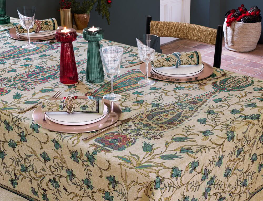 Nappe rectangulaire - 170x350 cm - Magnificence - Coloris Unique - Linvosges
