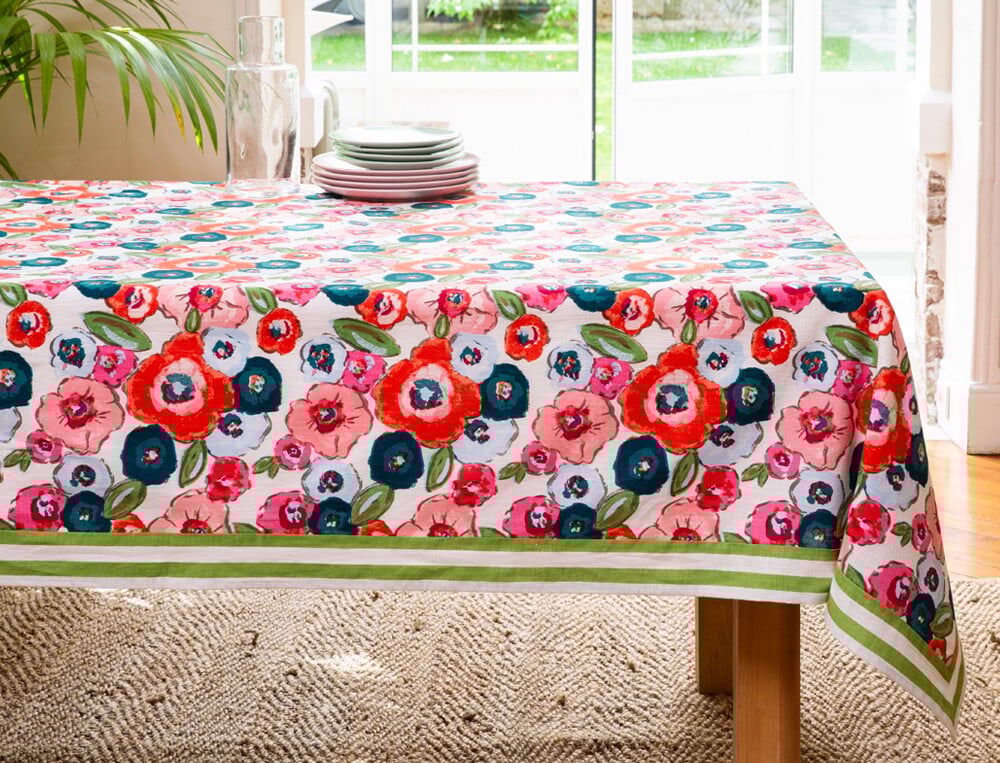 Nappe ronde - Ø180 cm - Sorbets de fleurs - Coloris Unique - Linvosges