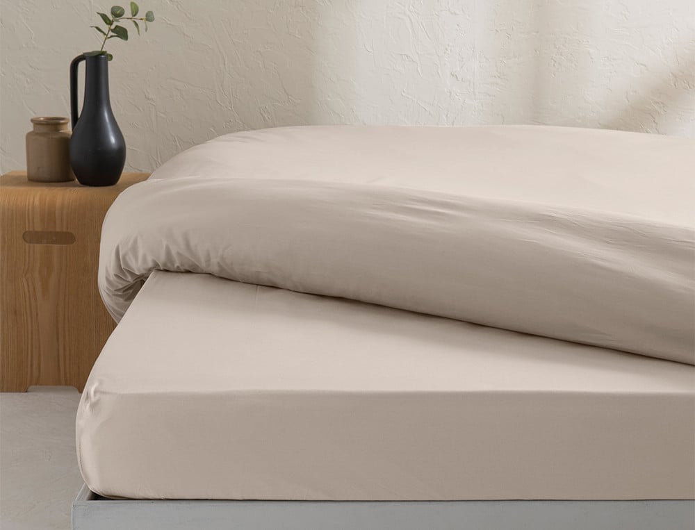 2 draps-housses 2 pers. bonnet 35 cm - 160x200 cm - Percale - Tournesol - Linvosges