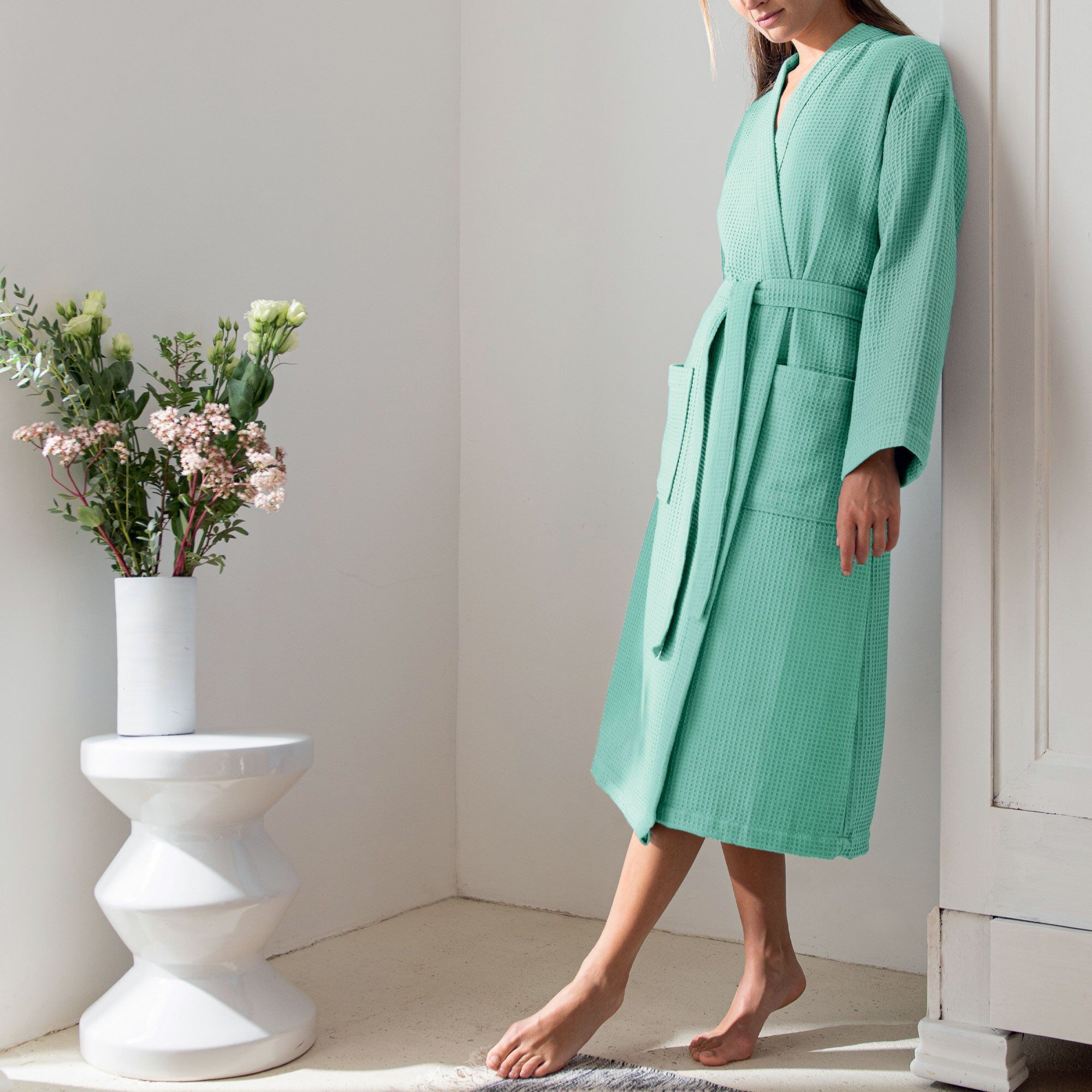 Peignoir femme vert Qualit Linvosges