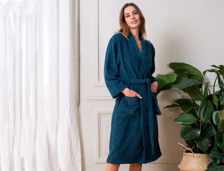 Piscine et la Maison Arus Peignoir de Bain Femme Robe de Chambre à Capuche Extra-Longue 100% Coton Éponge pour Sauna 