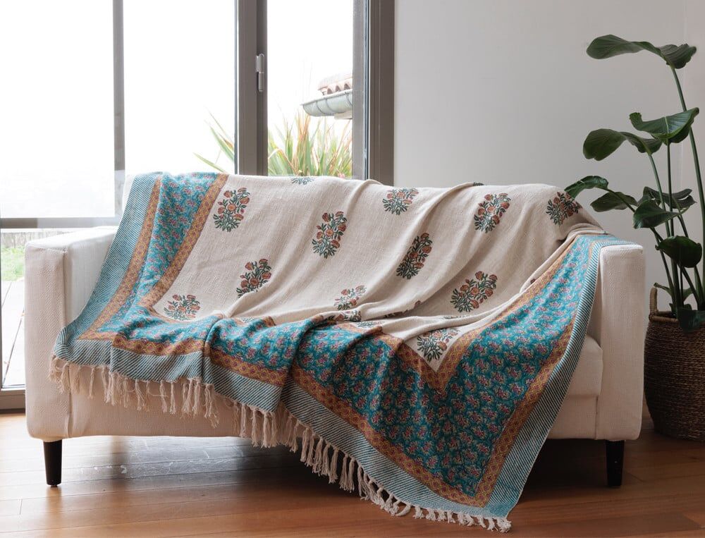 Jeté de canapé - 220x250 cm - Poésie provençale - Coloris Unique - Linvosges
