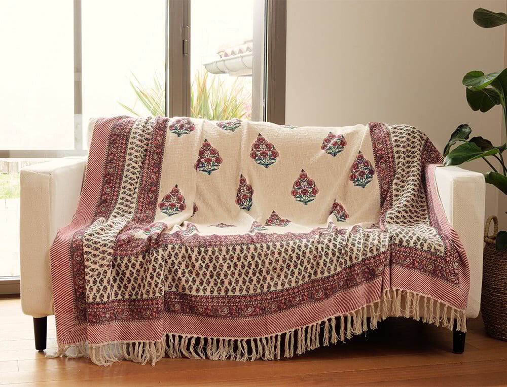 Jeté de canapé - 220x250 cm - Poésie provençale - Coloris Unique - Linvosges
