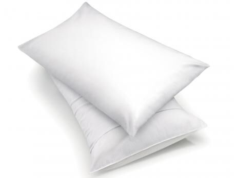 Sous taie MOLLETON, blanc, forme sac avec rabat, 210 g/m², 60x60 cm