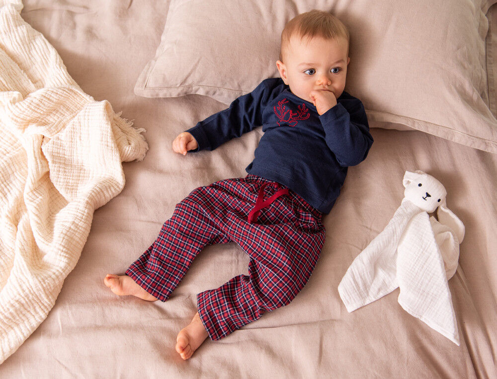 Pyjama de Noël bébé fille en tissu Liberty