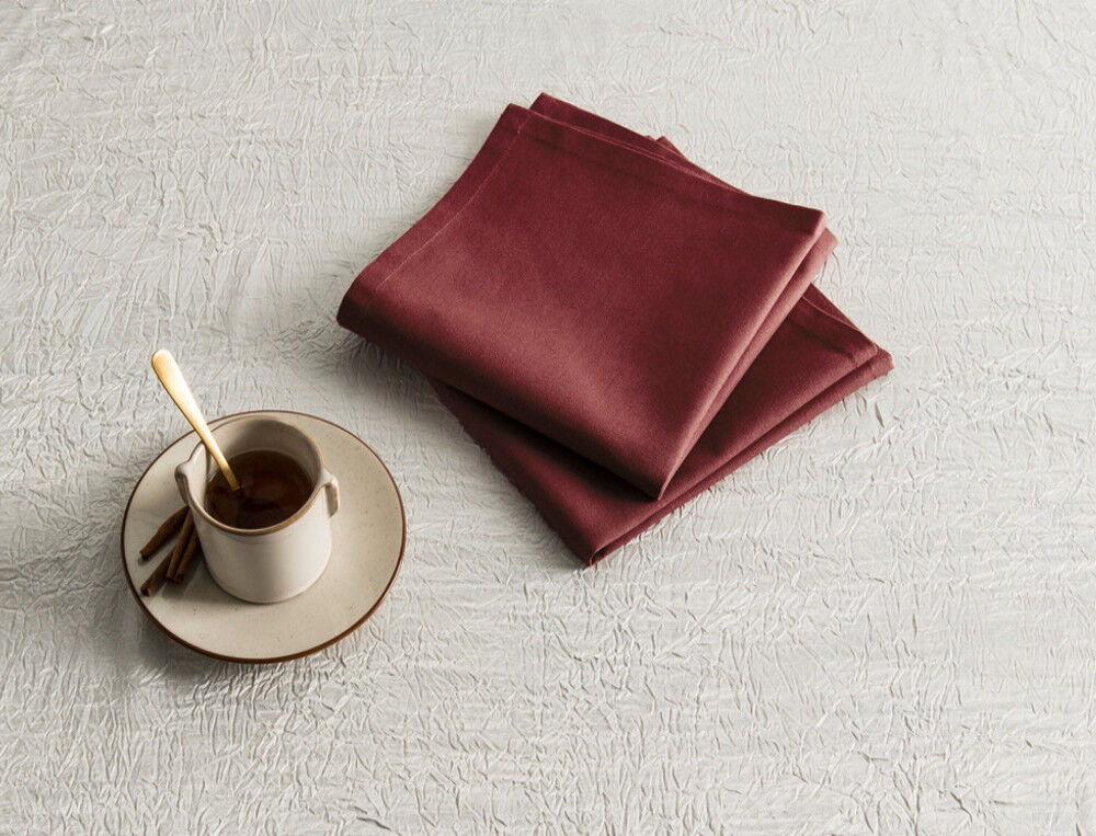 2 serviettes de table coton - 45x45 cm - Opéra - Bronze - Linvosges