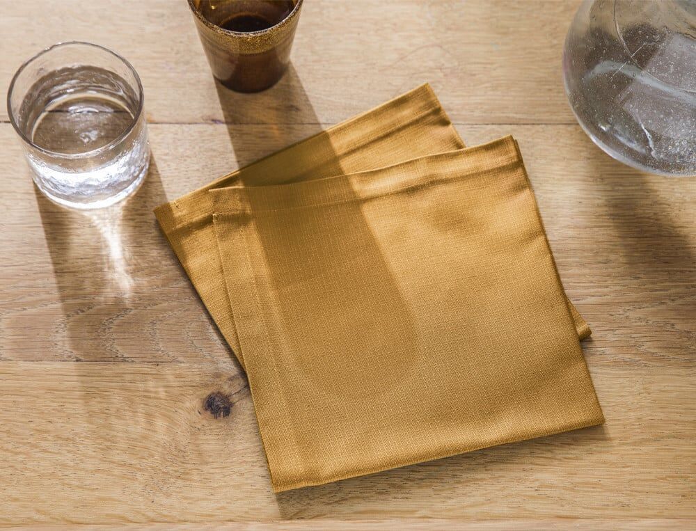 2 serviettes de table - 45x45 cm - Farandole - Figue - Linvosges