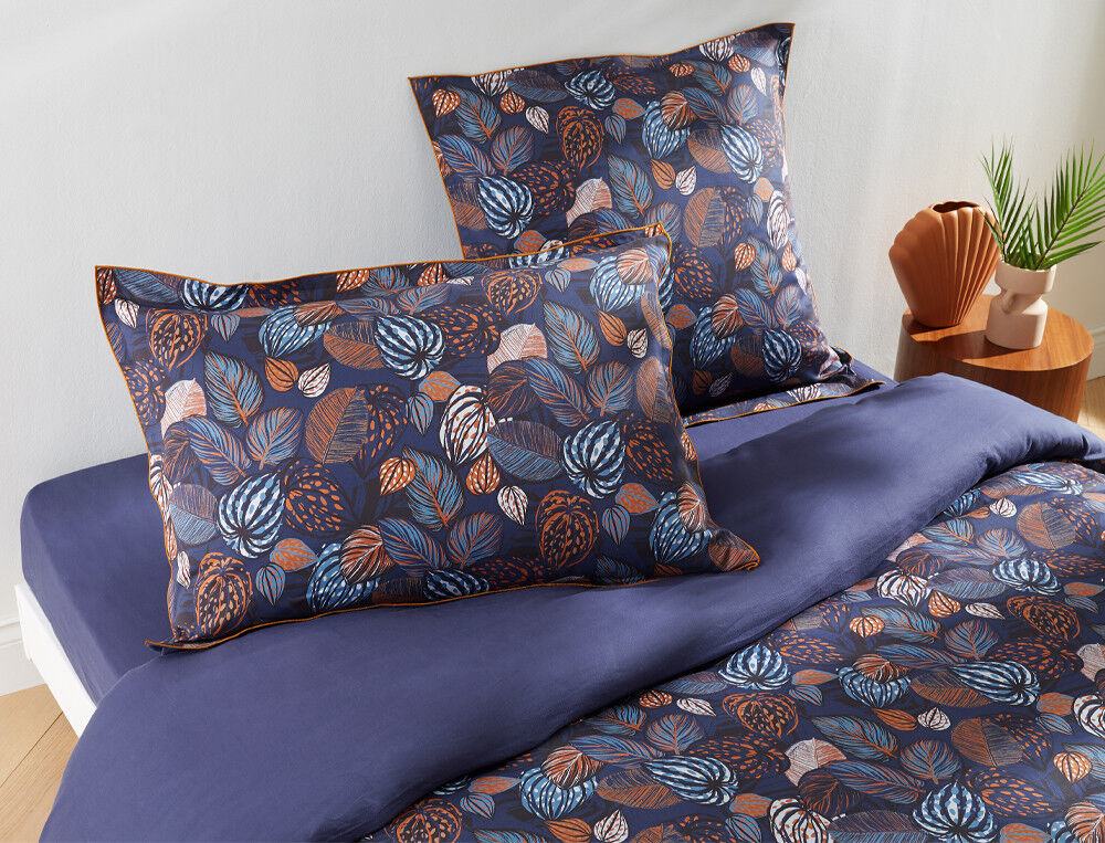 Taie d'oreiller carrée - 80x80 cm - Blue cacao - Coloris Unique - Linvosges